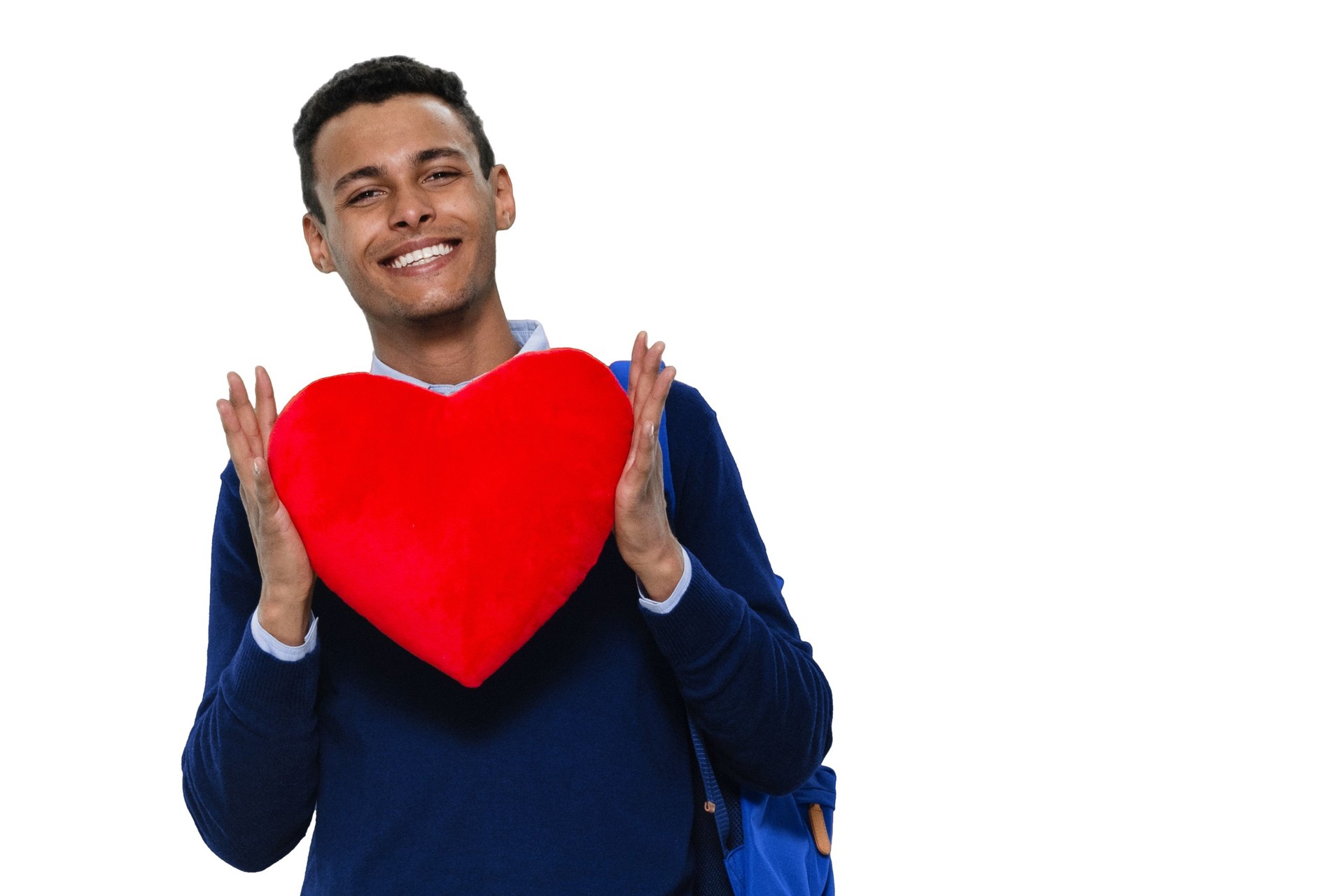 Front view / one man only / one person / waist up / portrait of 20-29 years old adult handsome people black hair african ethnicity / african-american ethnicity / generation z male / young men who is love - emotion / cool attitude